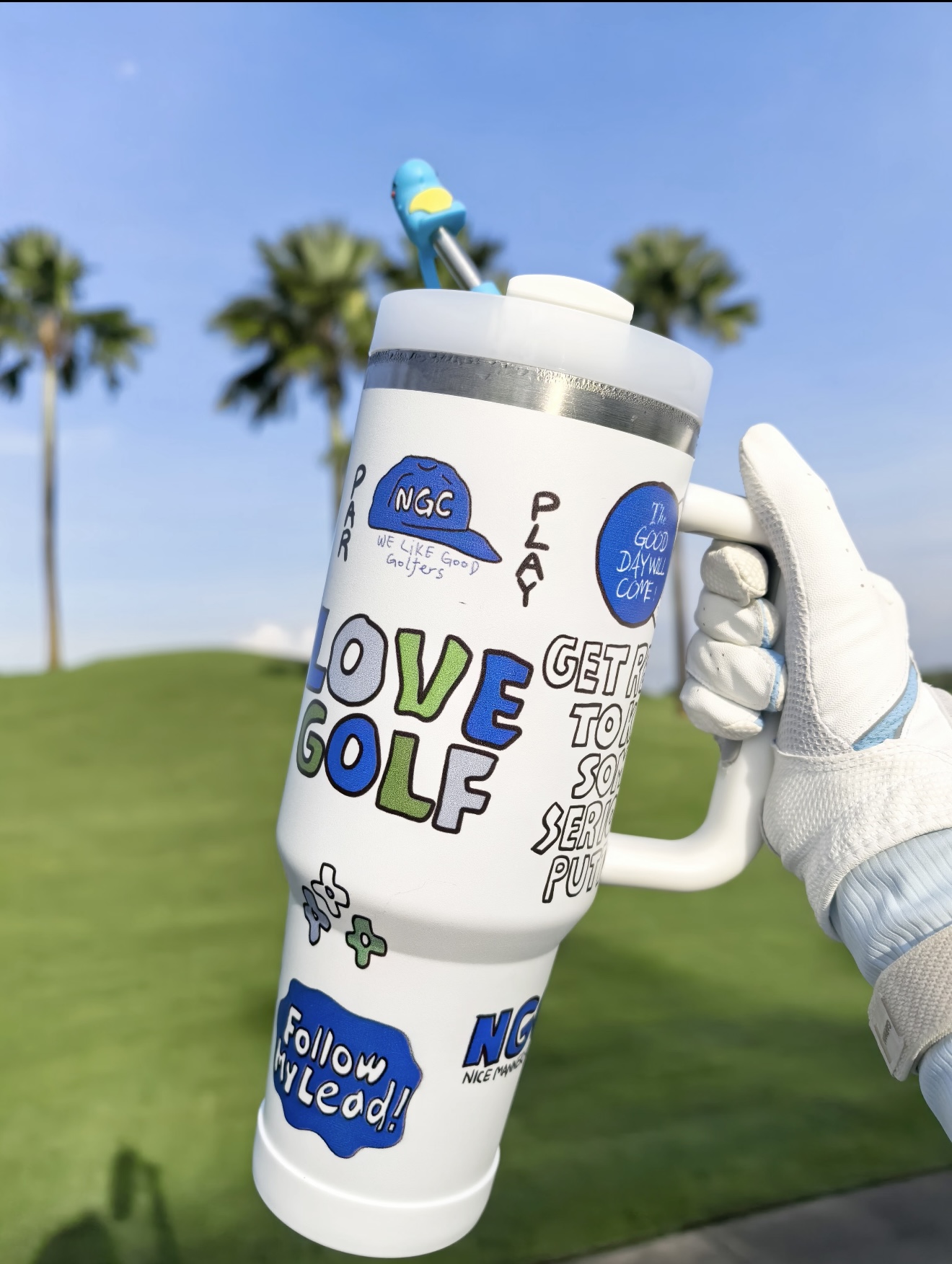 Hand-Painted Golf Bowl