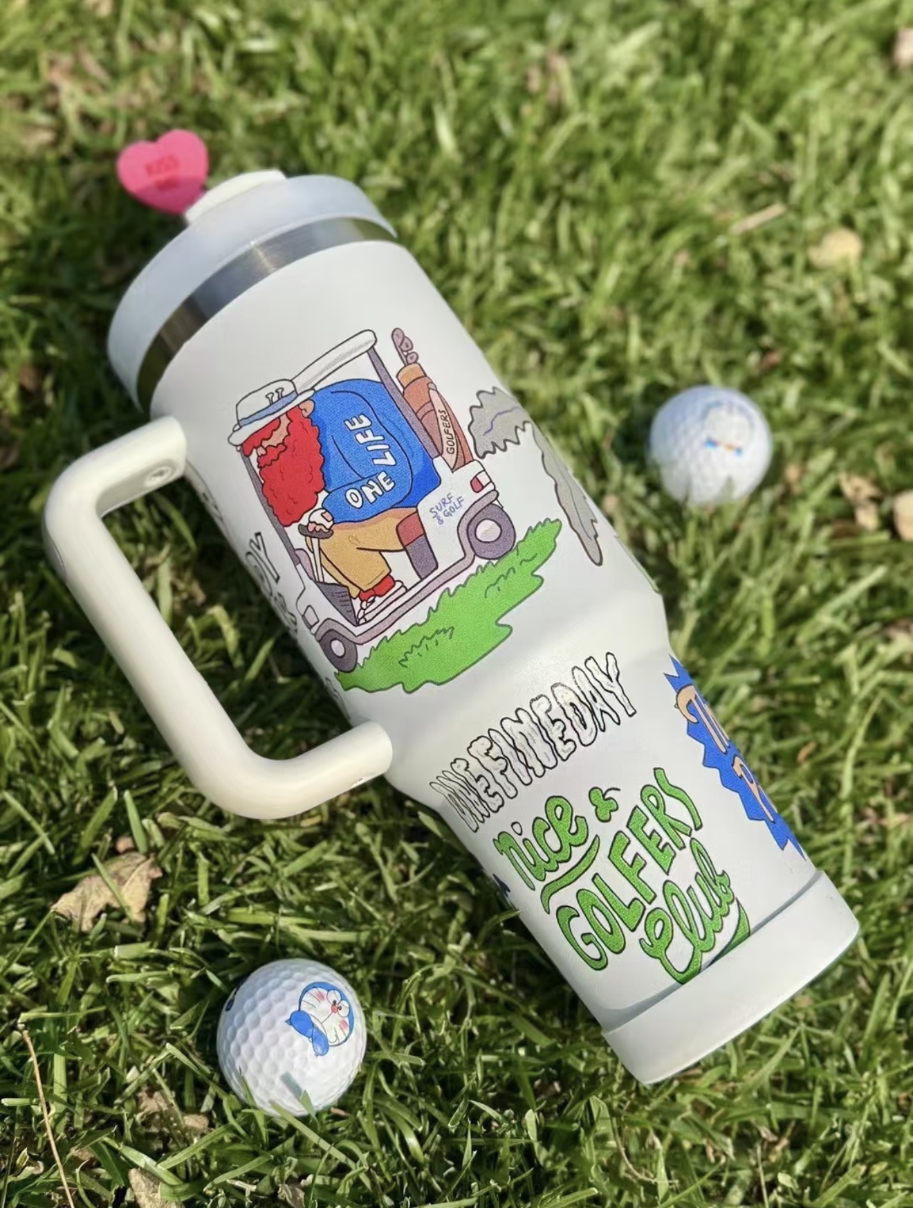 Hand-Painted Golf Bowl