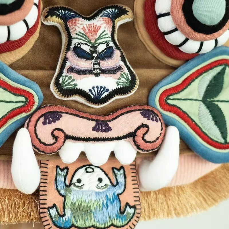 （Musk's Son's Twin Bag）Hand-Embroidered Tiger Head Bag