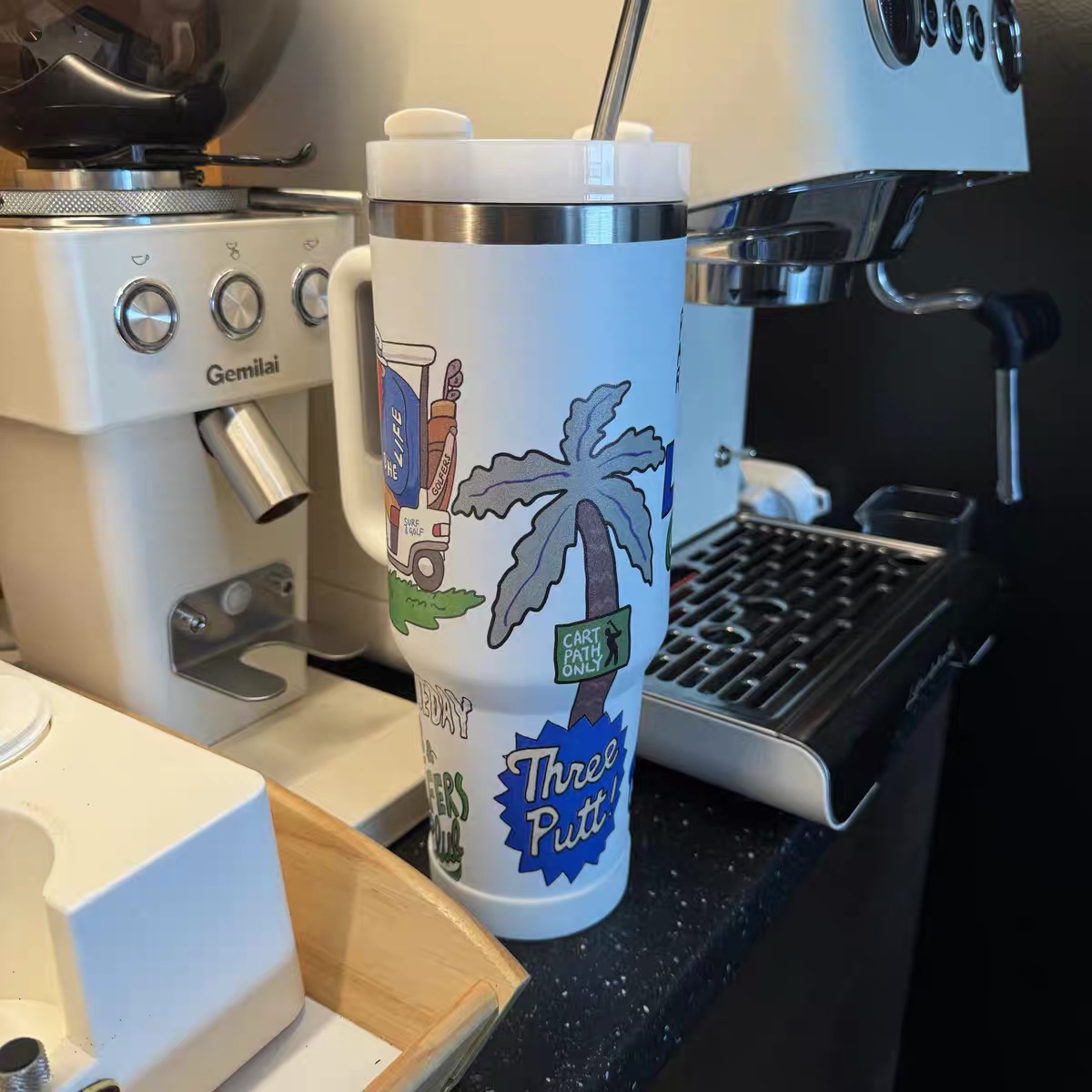 Hand-drawn Golf Sketches 40OZ Tumbler