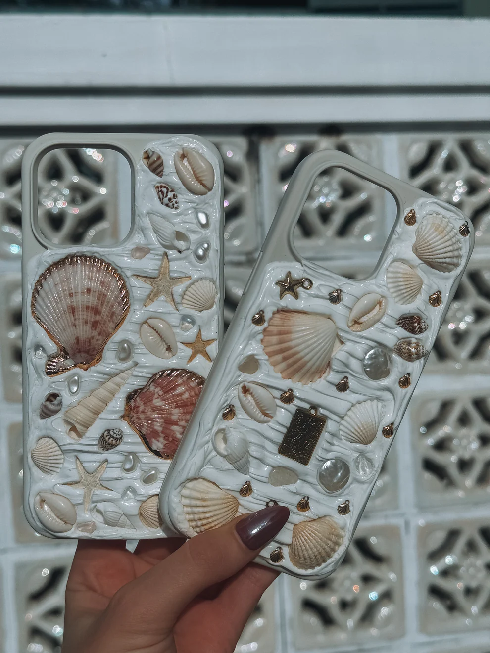 Hand-Crafted Shell Phonecase（Buy 2 get 1 free Chain)