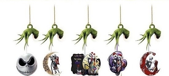 Jack and Sally Halloween Keychains