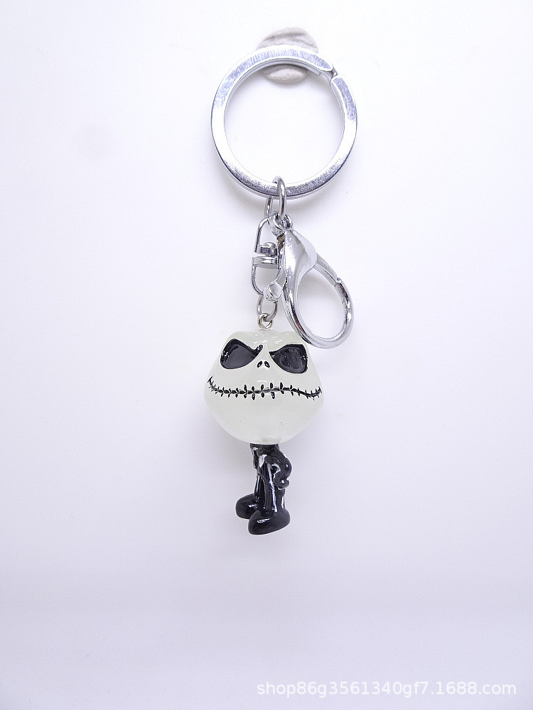 Skull Jack Skyrington Night Glow Keychain