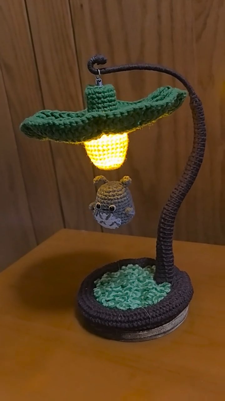Floating Totoro Hand-Crocheted Night Light