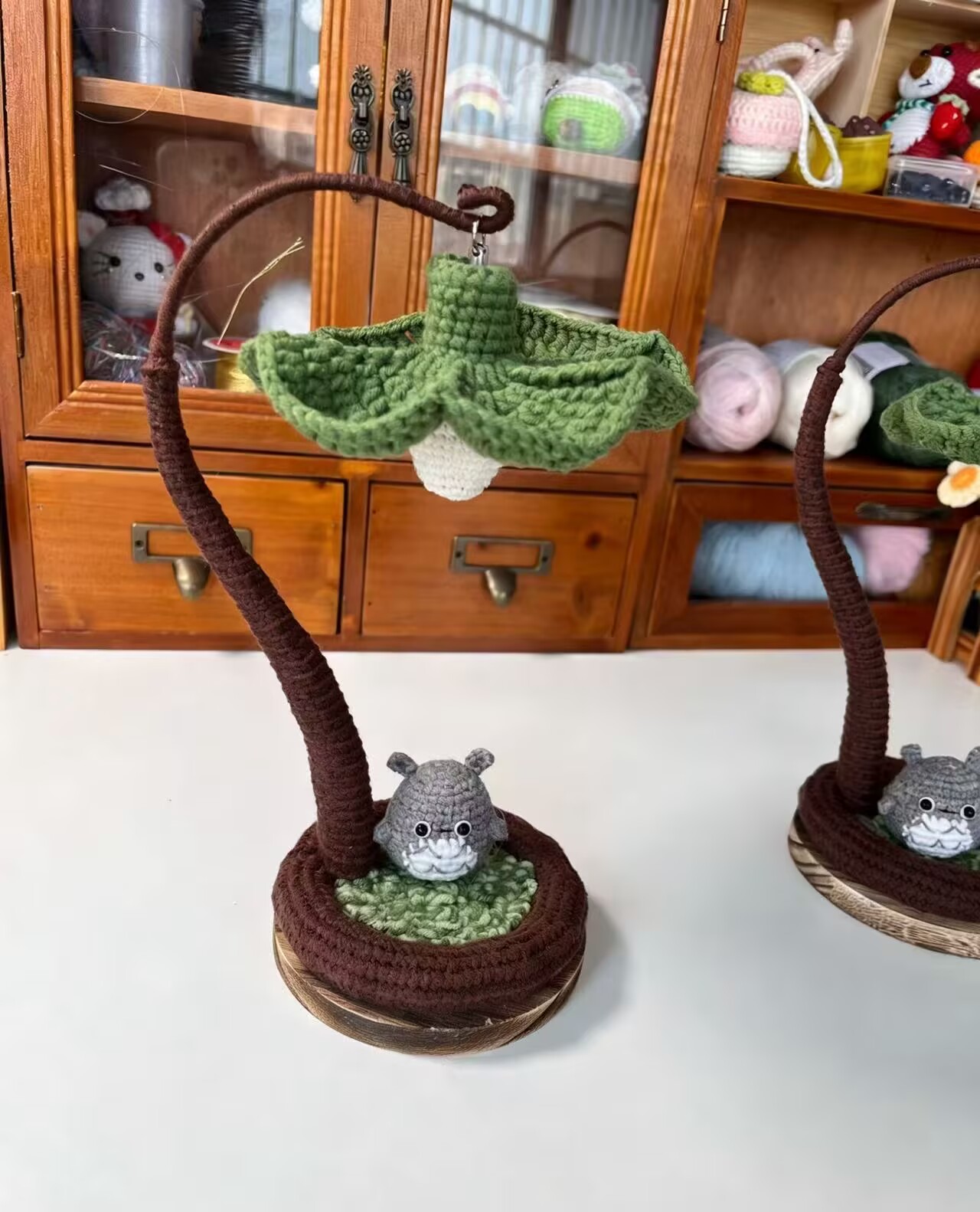 Floating Totoro Hand-Crocheted Night Light