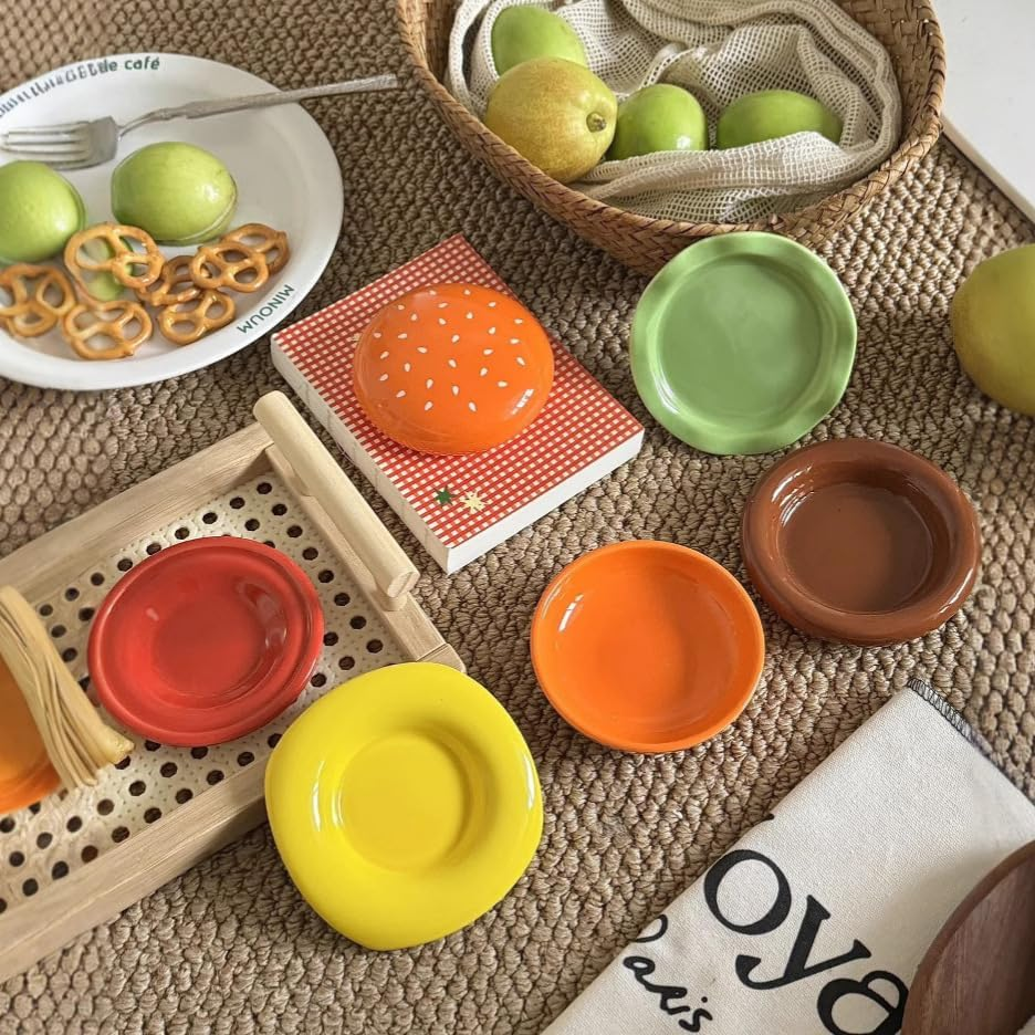 Burger shaped bowl and plate creative tableware combination