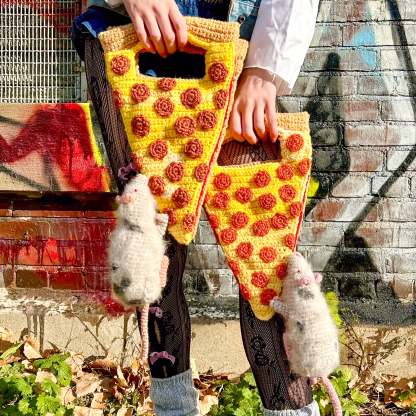 Handmade Pizza Rat Hand Bag❤️Free shipping