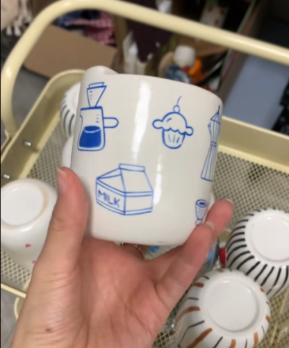 Hand-drawn Heart-Shaped Coffee Mug