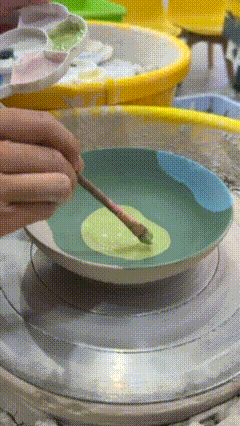 Hand-Painted Golf Bowl