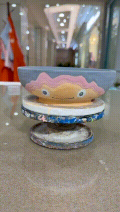 Hand-Painted Calcifer Bowl