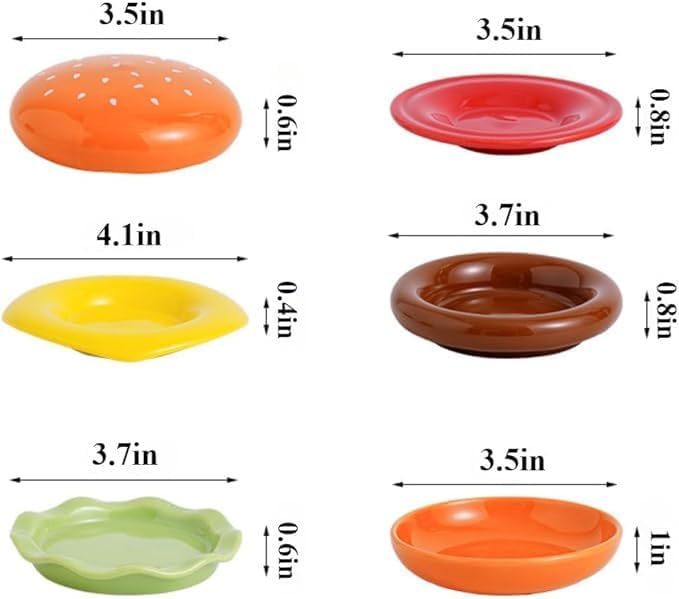 Burger shaped bowl and plate creative tableware combination