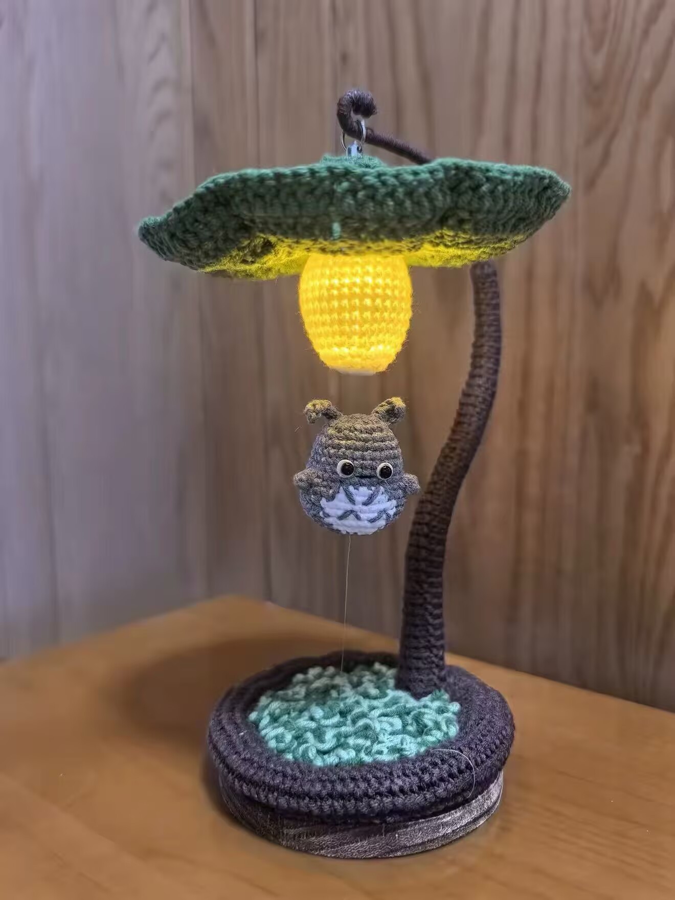 Floating Totoro Hand-Crocheted Night Light