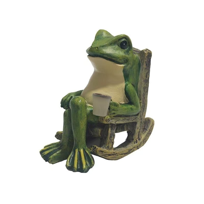 Outdoor Frog Solar Light Creative Rocking Chair Ornament