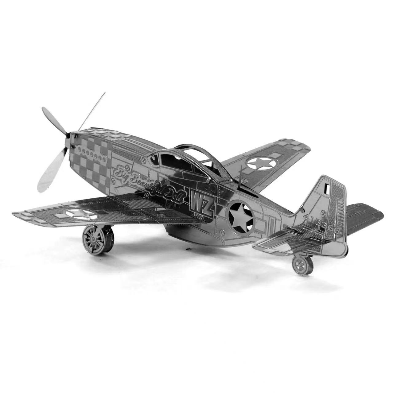 3D Metal Puzzle Creative Airplane Model