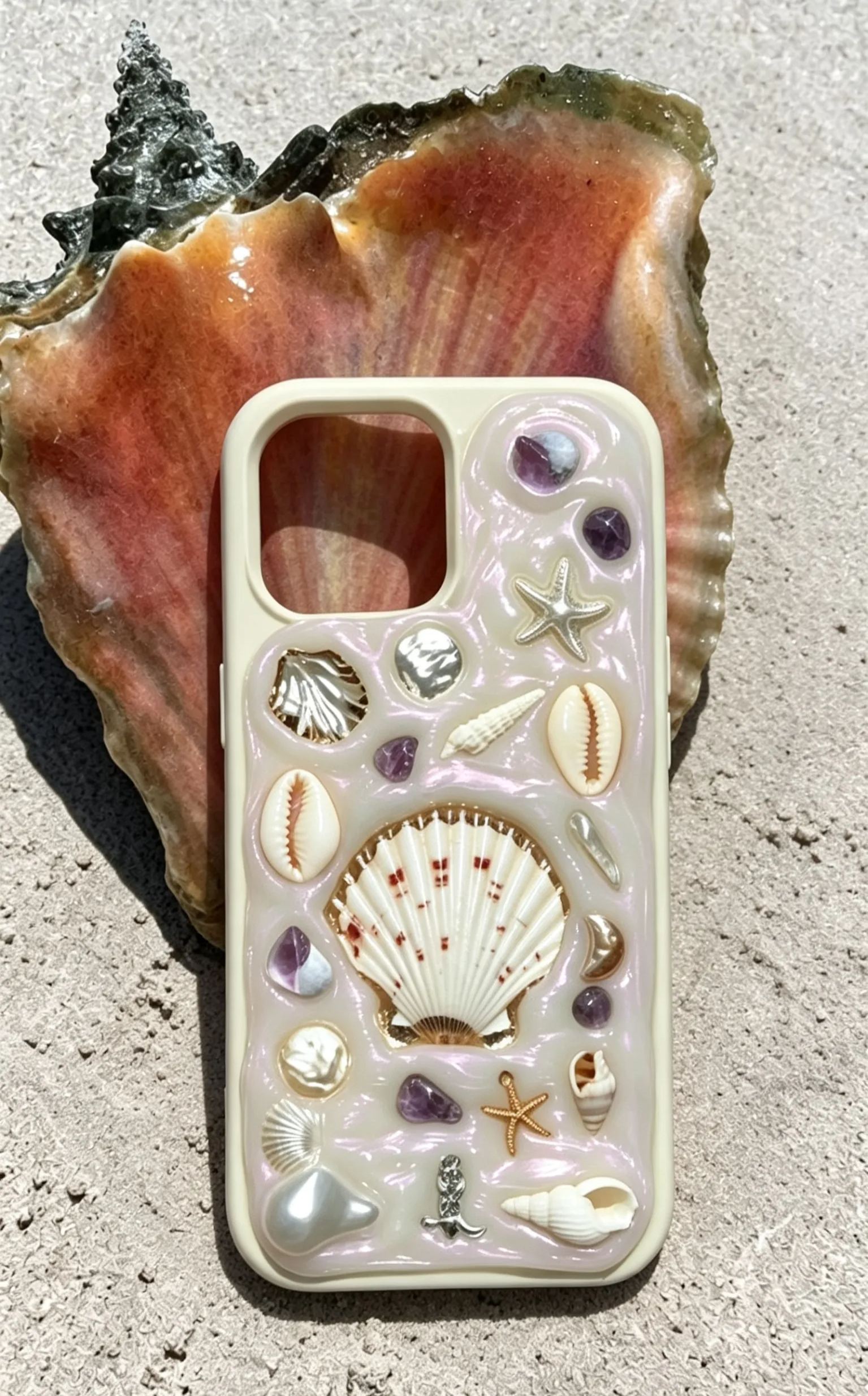 Hand-Crafted Shell Phonecase（Buy 2 get 1 free Chain)