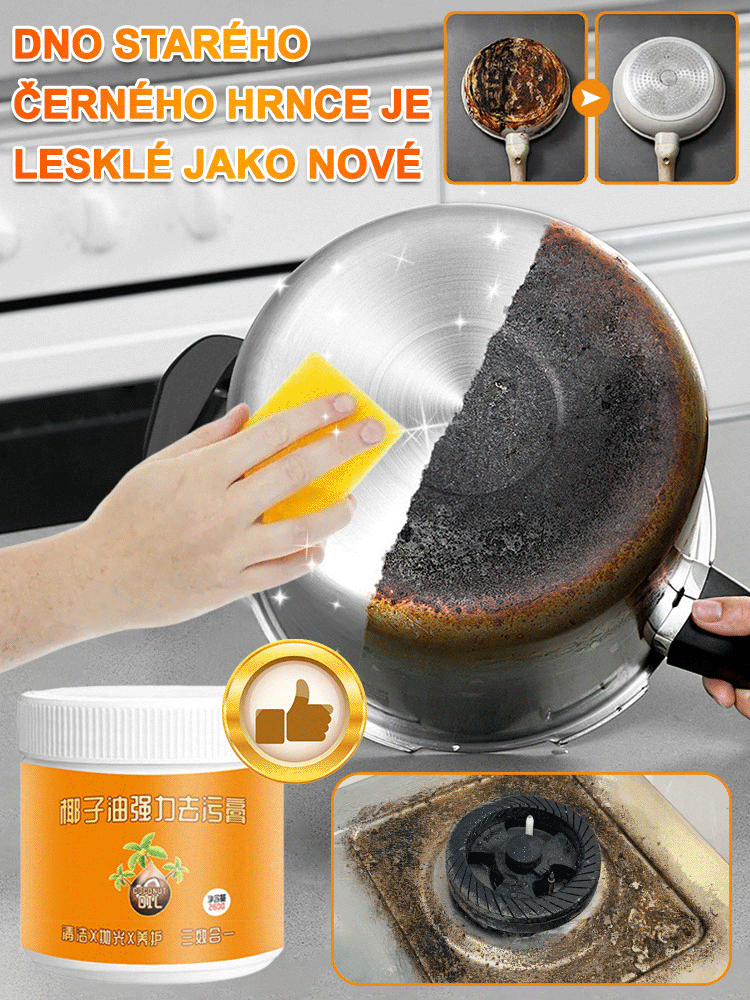 Kokosový olej silná čisticí pasta【Čistěte, leštěte a udržujte a bude vypadat jako nové!】