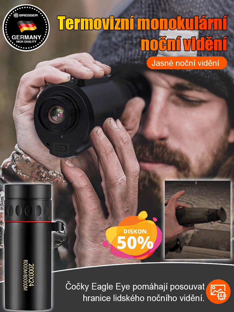 Německá technologie termovizní monokulární noční vidění300násobné HD zvětšení, schopné jasně zachytit všechny snímky v dosahu 1500 metrů.【】