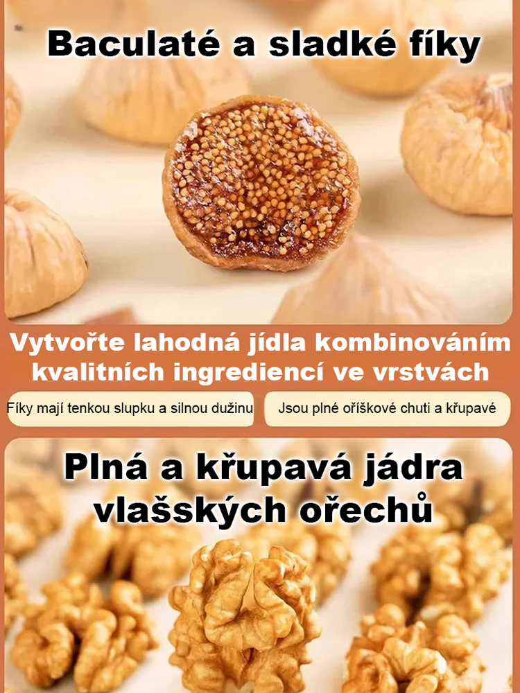 0 přidáno cukru Fíkové ořechy【Mimořádná sleva 50% - jen poslední tři dny!】