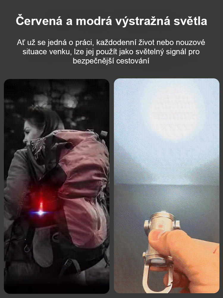 2025 Nejprodávanější svítilna na klíčenku - osvětlení/nabíječka/obranný nástroj!
