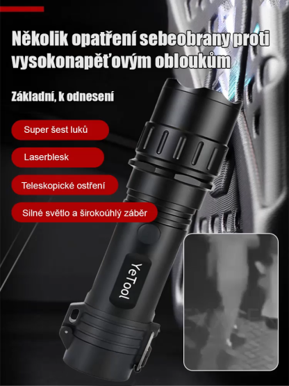 Ochrana proti vysokonapěťovému oblouku a vysoce jasné osvětlení 2 v 1 [První produkt bezpečnostního systému!]