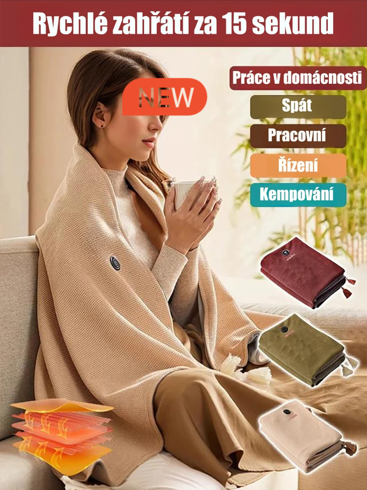 Grafenová vyhřívaná zahřívací deka