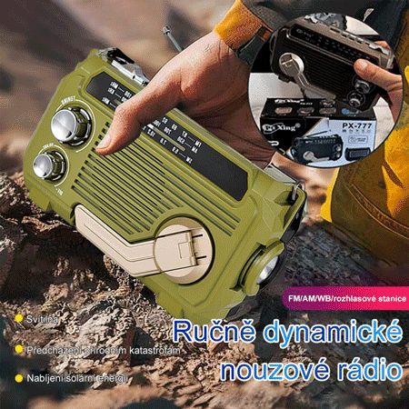 Ruční rádio s funkcí nouzového nabíjení! 🌟 Spolehlivý pomocník v nouzi.