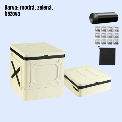 Přenosný odpadkový koš do auta