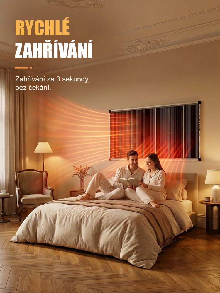【Rychlý ohřev za 5 sekund】Nástěnný ohřívač: stačí jej připevnit na stěnu a váš domov bude okamžitě v teple a pohodlí. Nyní s 50% slevou!