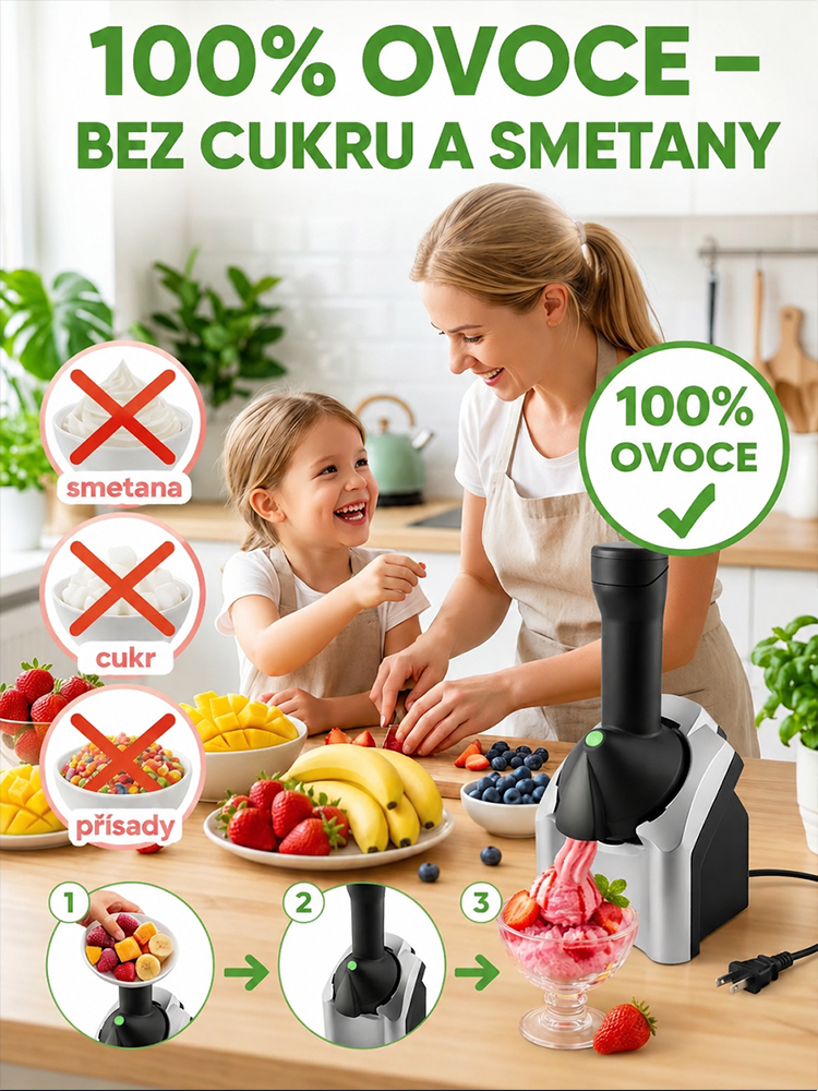 ❄️Plně automatický výrobník zmrzliny – připravený za pouhou minutu pro okamžité ochlazení