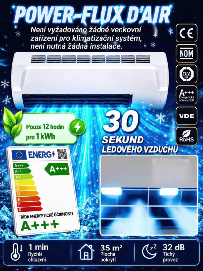 ❄️【Úspora energie 3.0】 Nástěnná klimatizace pro domácnost! Hit letošního léta. Bez vrtání, rychlá instalace. Chladí, topí a čistí vzduch.
