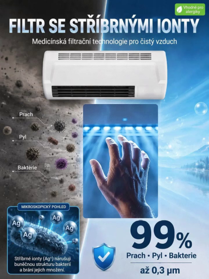 ❄️【Úspora energie 3.0】 Nástěnná klimatizace pro domácnost! Hit letošního léta. Bez vrtání, rychlá instalace. Chladí, topí a čistí vzduch.