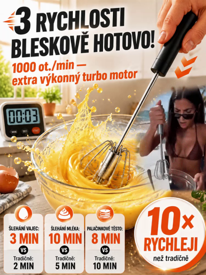 Pečte jako profesionál, bez namáhavého ručního šlehání a hlučných kuchyňských robotů!