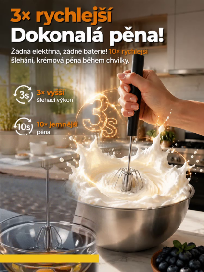 Pečte jako profesionál, bez namáhavého ručního šlehání a hlučných kuchyňských robotů!