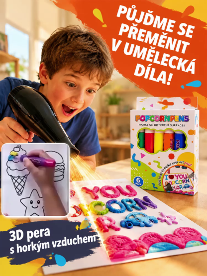 【Rovinná malba se mění v prostorové umění】3D kreslicí pero – Kreslete v prostoru snadno, dokonalý dárek pro děti!