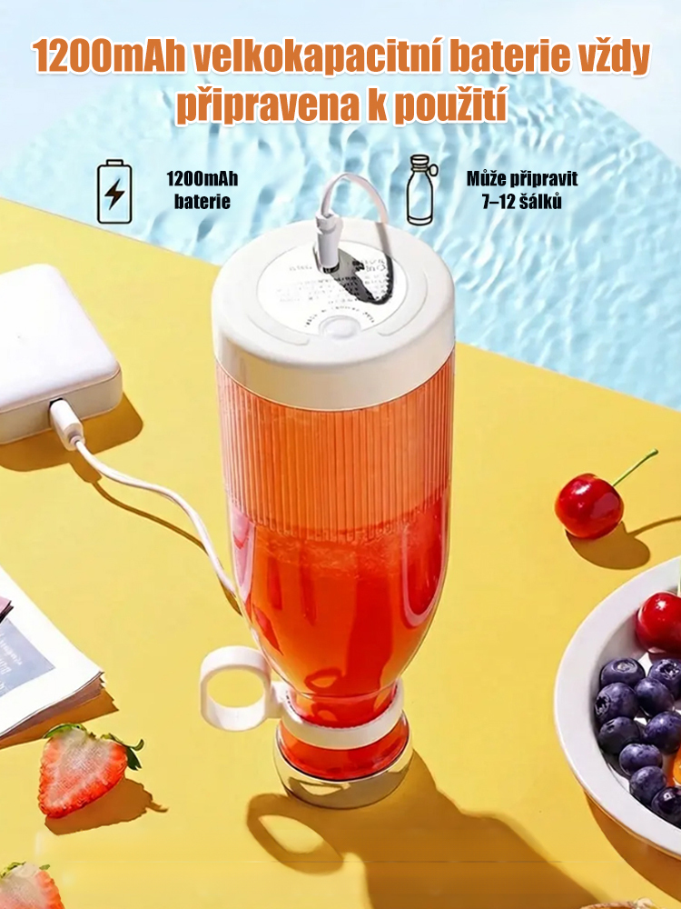 Cestovní mini elektrický odšťavňovač – pohár