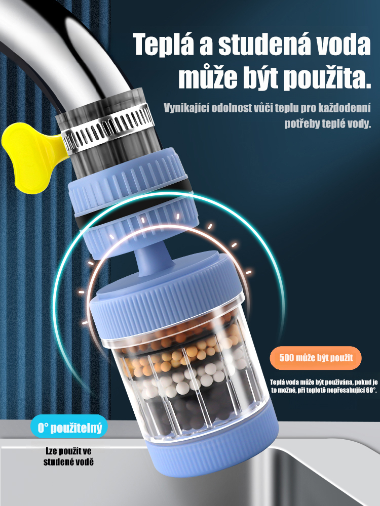 Šestivrstvý domácí filtr na vodovodní kohoutek! Ušetřete za balenou vodu! Špičkový filtr se slevou 30 % a akcí 1+1 ZDARMA. 