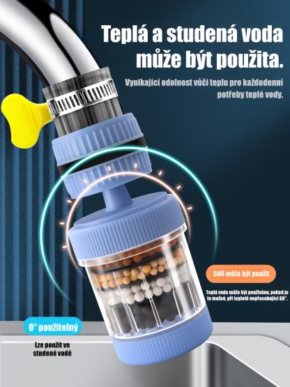 Šestivrstvý domácí filtr na vodovodní kohoutek! Ušetřete za balenou vodu! Špičkový filtr se slevou 30 % a akcí 1+1 ZDARMA. 