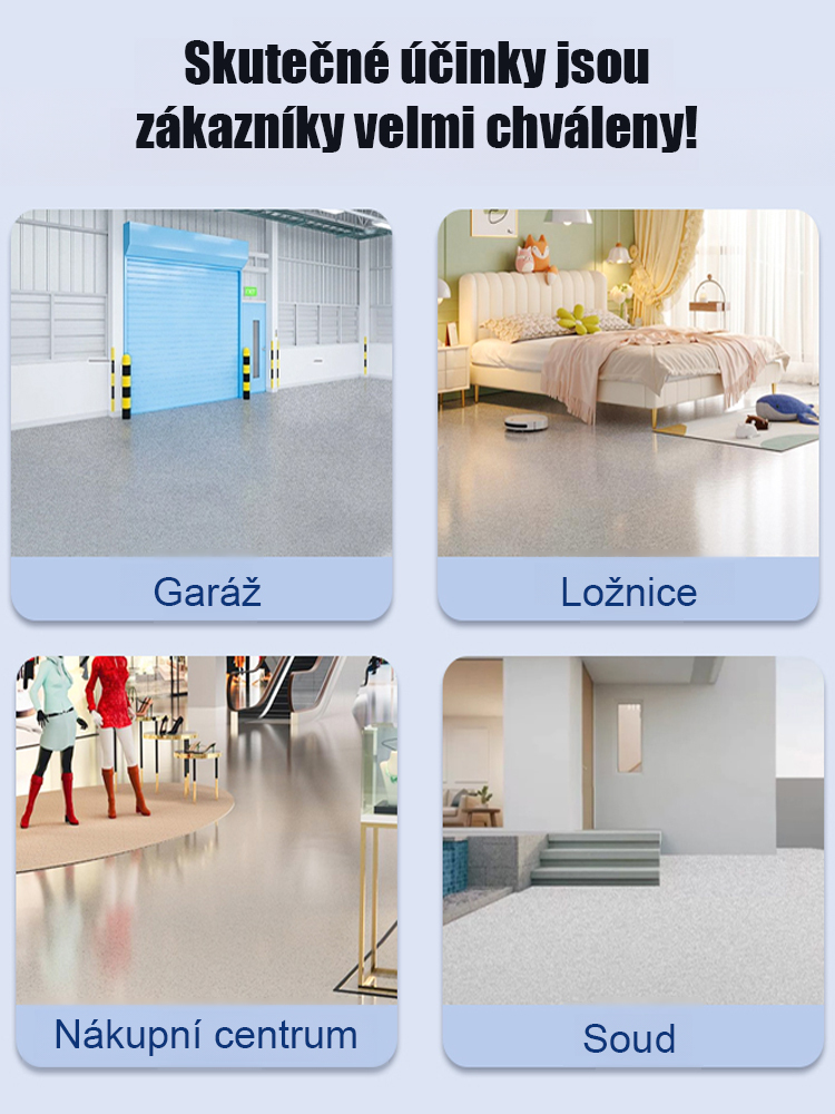 Modernizace epoxidového barevného pískového podlahového nátěru, povrch lesklý jako mramor, voděodolný a protiskluzový, odolný proti opotřebení!