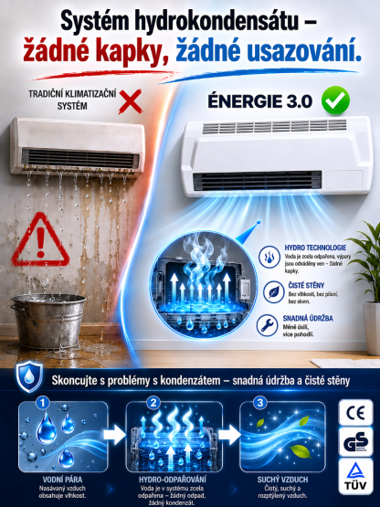 ❄️【Úspora energie 3.0】 Nástěnná klimatizace pro domácnost! Hit letošního léta. Bez vrtání, rychlá instalace. Chladí, topí a čistí vzduch.