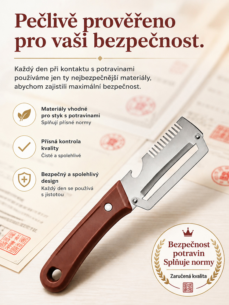Multifunkční nerezová škrabka 3v1 | Dlouhotrvající ostrost-50%