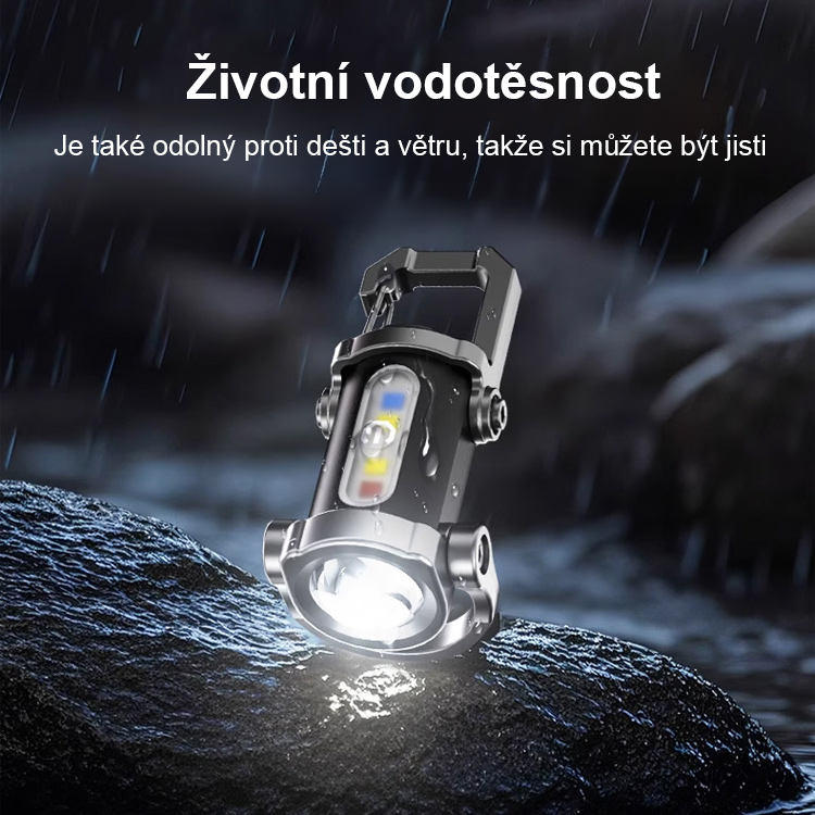 Víceúčelová nouzová svítilna✨Režimy vysokého jasu, nízkého jasu a stroboskopu splní různé potřeby