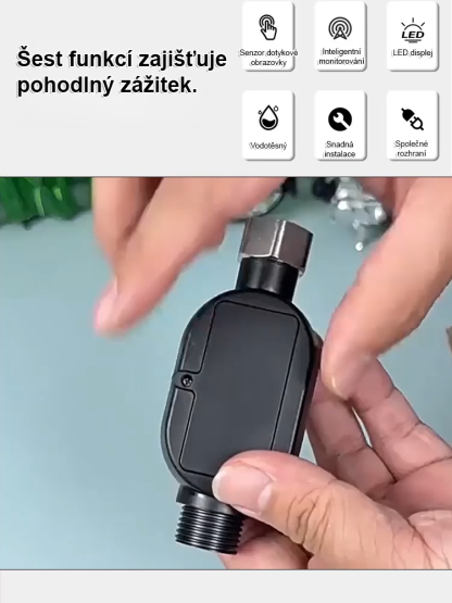  Chytrý vodotěsný sprchový teploměr s displejem teploty