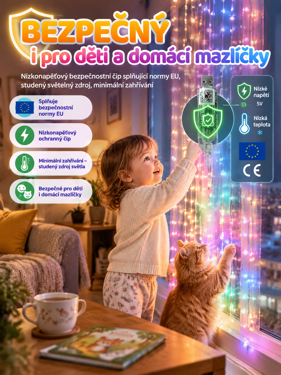 【🎉Inteligentní dynamická dekorační lampa】💝Přepínejte vánoční scény v mobilu nebo tvořte vlastní vzory. 🏠Vyzdobte balkón i fasádu za pár sekund bez zamotaných kabelů! 