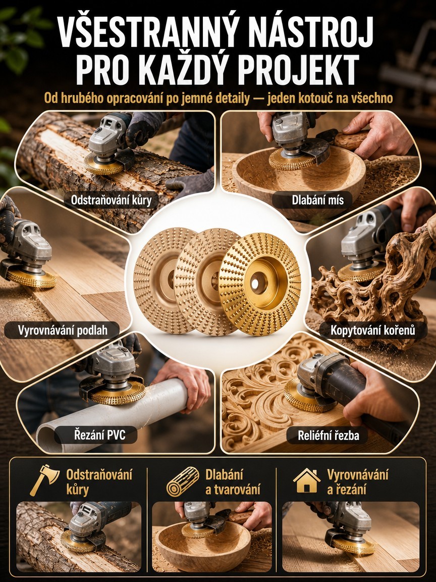 【Platba na dobírku】Karbidový řezbářský kotouč (Německá kvalita)10x rychlejší práce, Rychlé Řezbářství a Broušení, Platba na dobírku!
