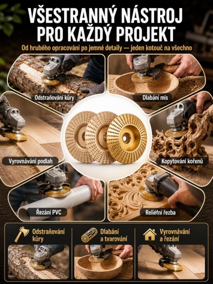 【Platba na dobírku】Karbidový řezbářský kotouč (Německá kvalita)10x rychlejší práce, Rychlé Řezbářství a Broušení, Platba na dobírku!