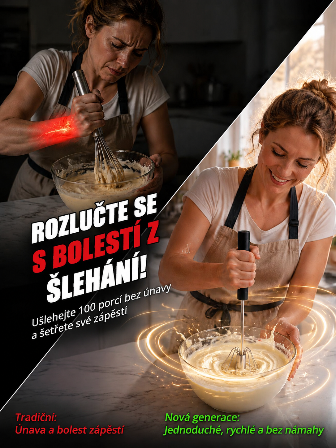 Pečte jako profesionál, bez namáhavého ručního šlehání a hlučných kuchyňských robotů!