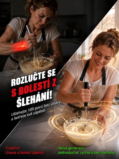 Pečte jako profesionál, bez namáhavého ručního šlehání a hlučných kuchyňských robotů!