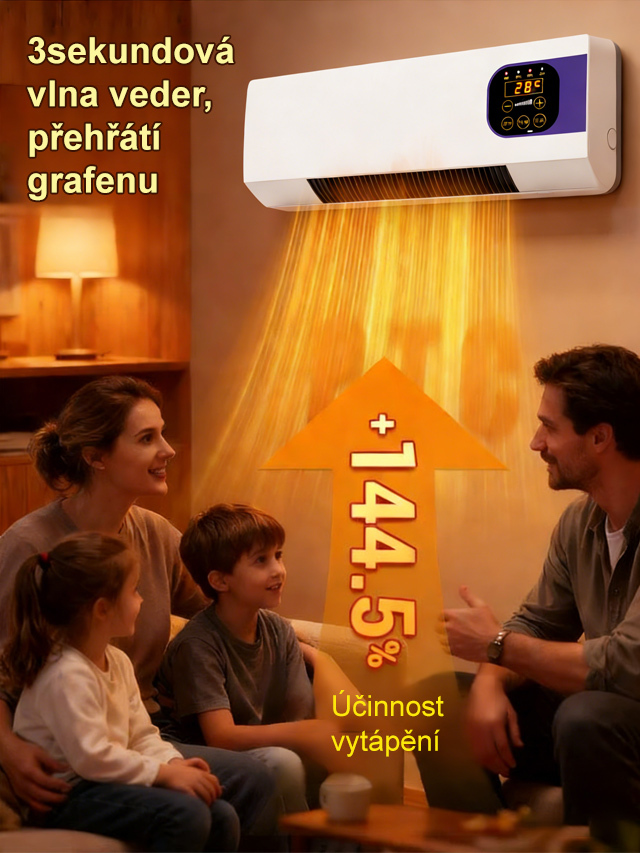 Nástěnná klimatizace s teplým vzduchem