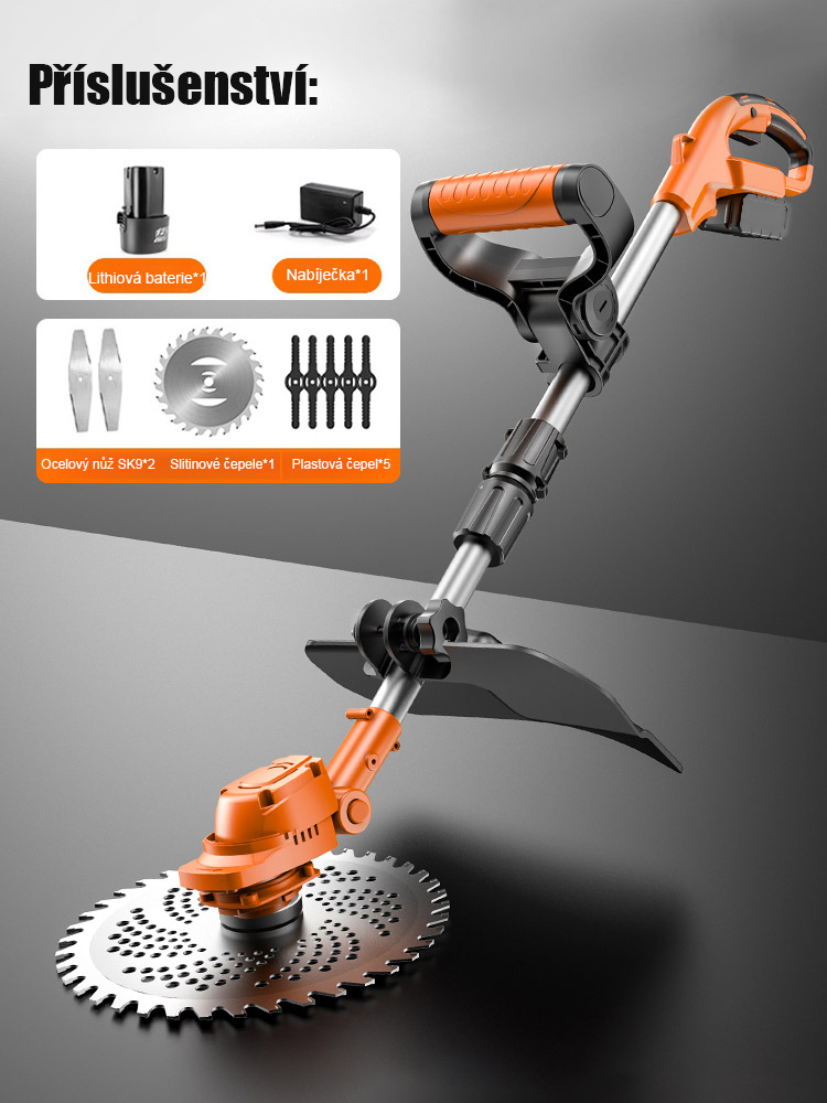 【Snadné sečení trávy, tisíce metrů čtverečních】 Tento praktický ruční akumulátorový vyžínač šetří námahu a čas.