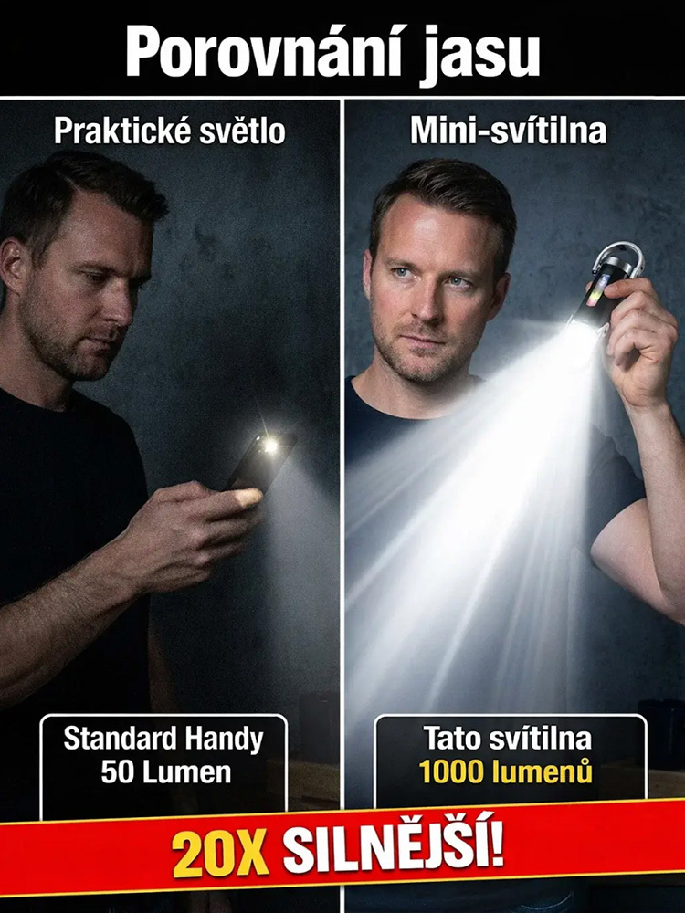 Mini svítilna na klíčenku